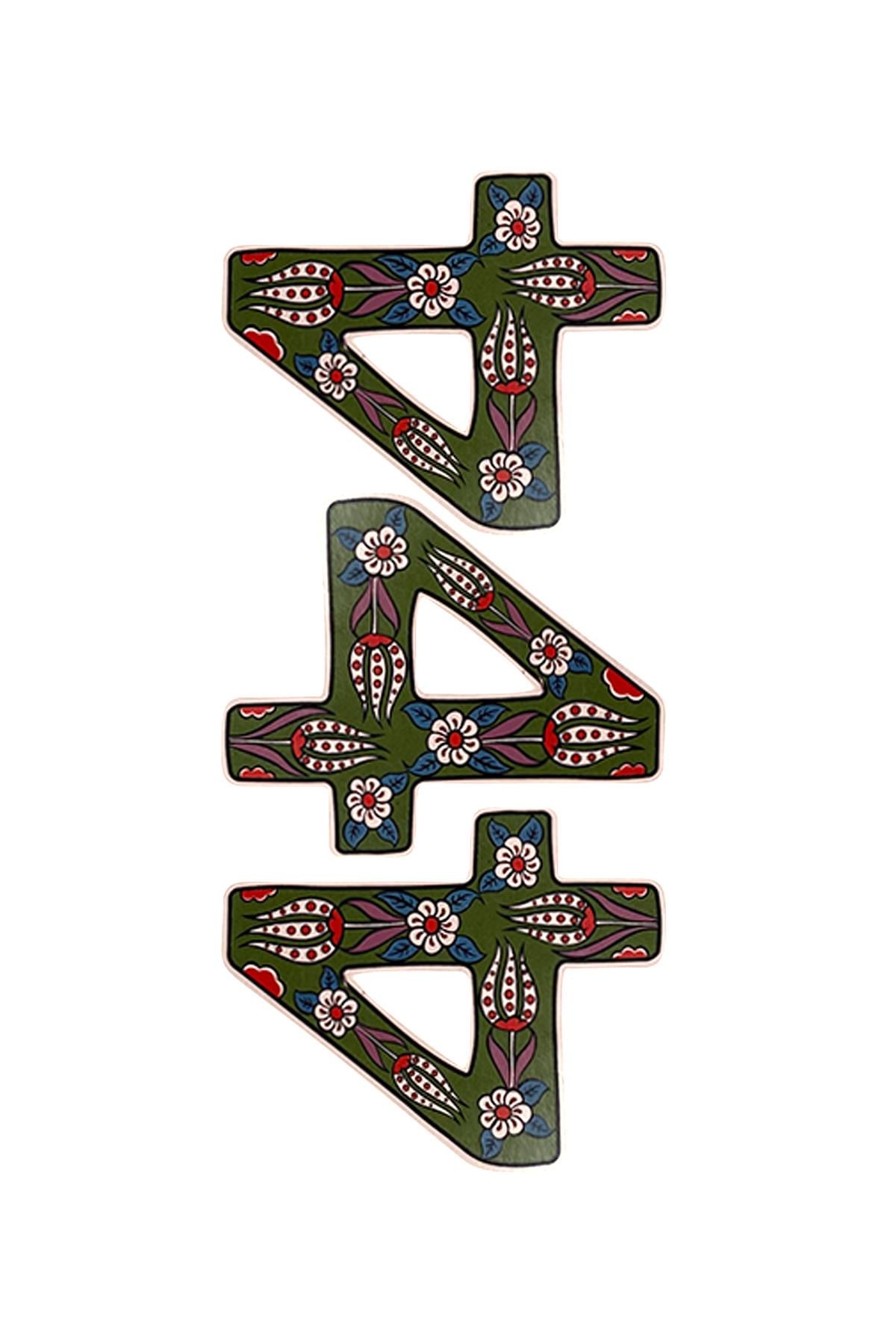 E108-3 Rakam Desenli Sır Altı Dekal 9x12 cm