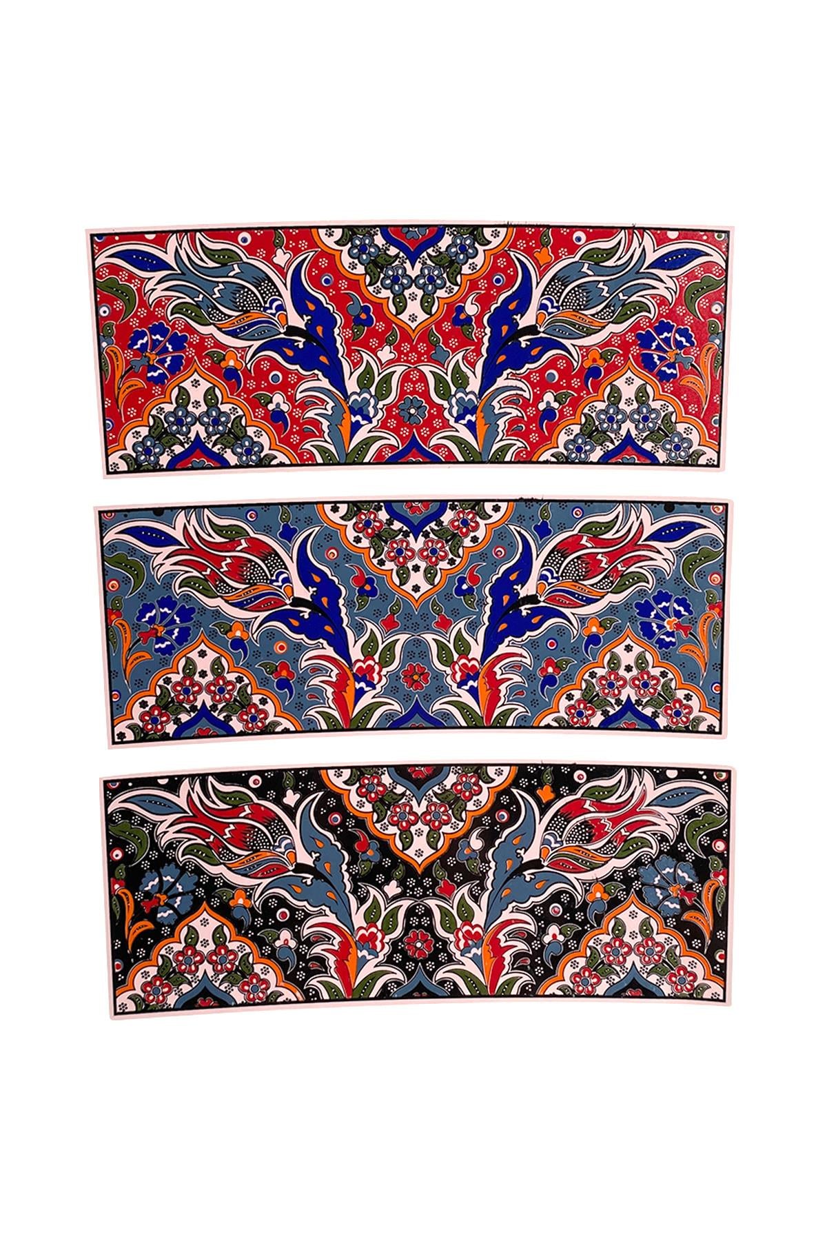 E155-1 Çini Desenli Sır Altı Dekal 25x29 cm