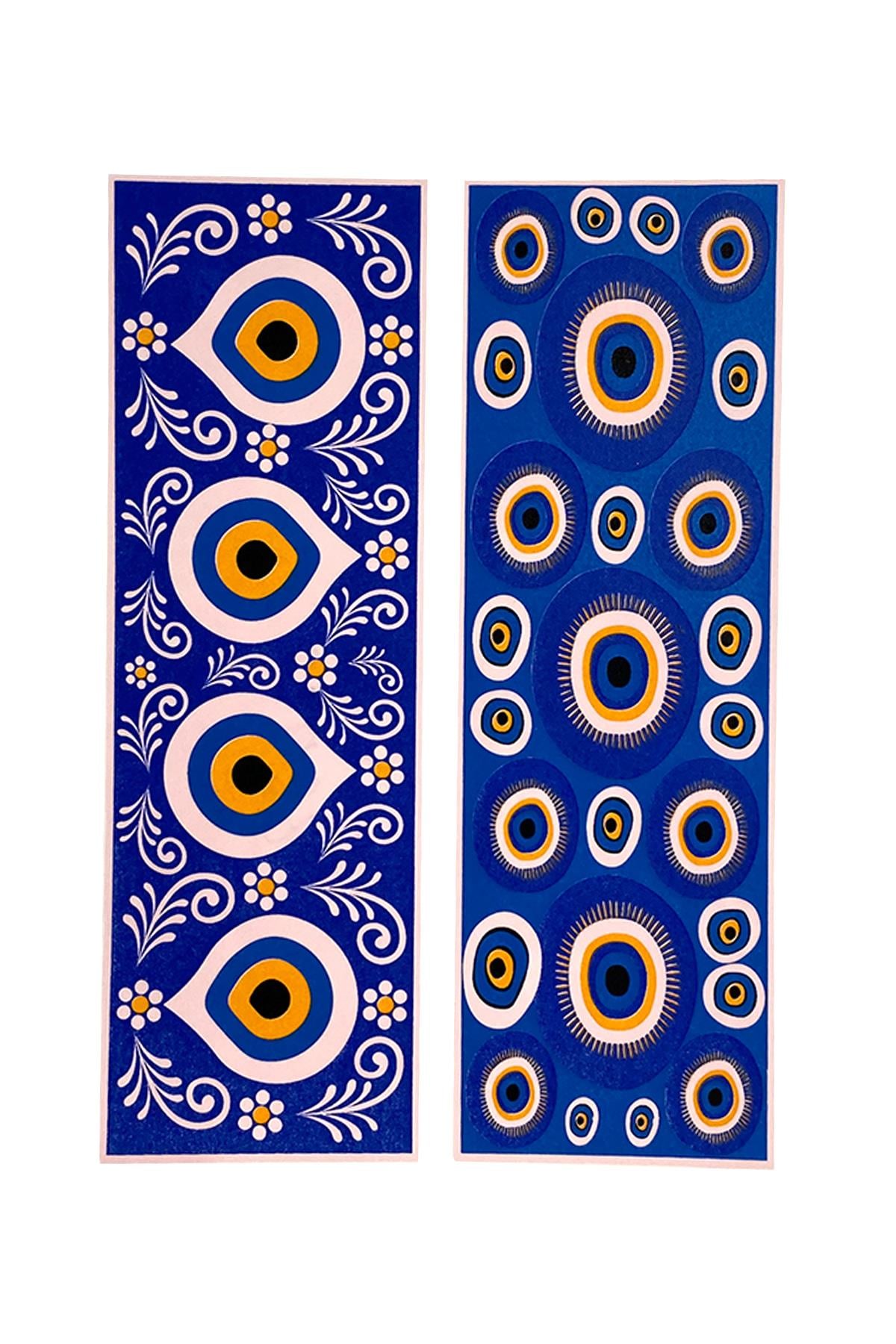 E488-6 Çini Desenli Sır Altı Dekal 7x21 cm