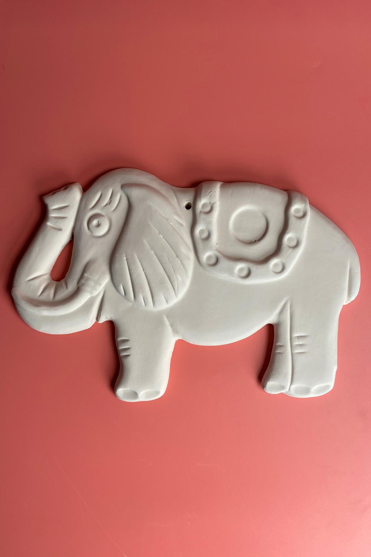 Éléphant en Biscuit Céramique