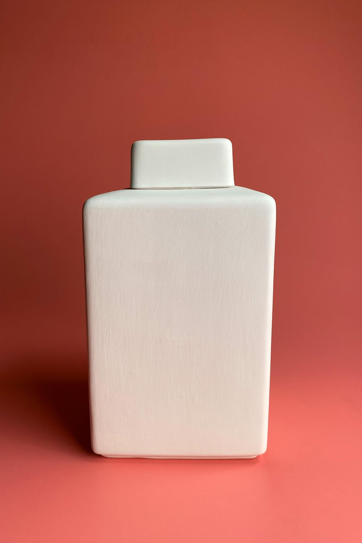 Square Vase - Ceramic Biscuit