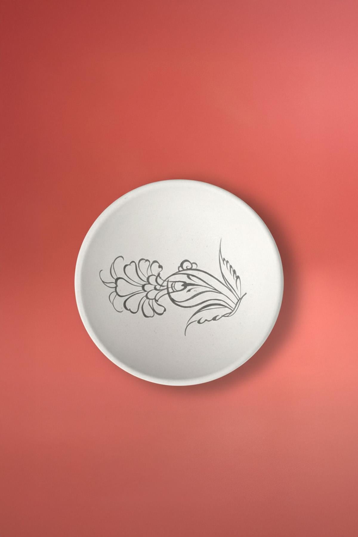 Kase 10 cm - Kontürlü Desenli