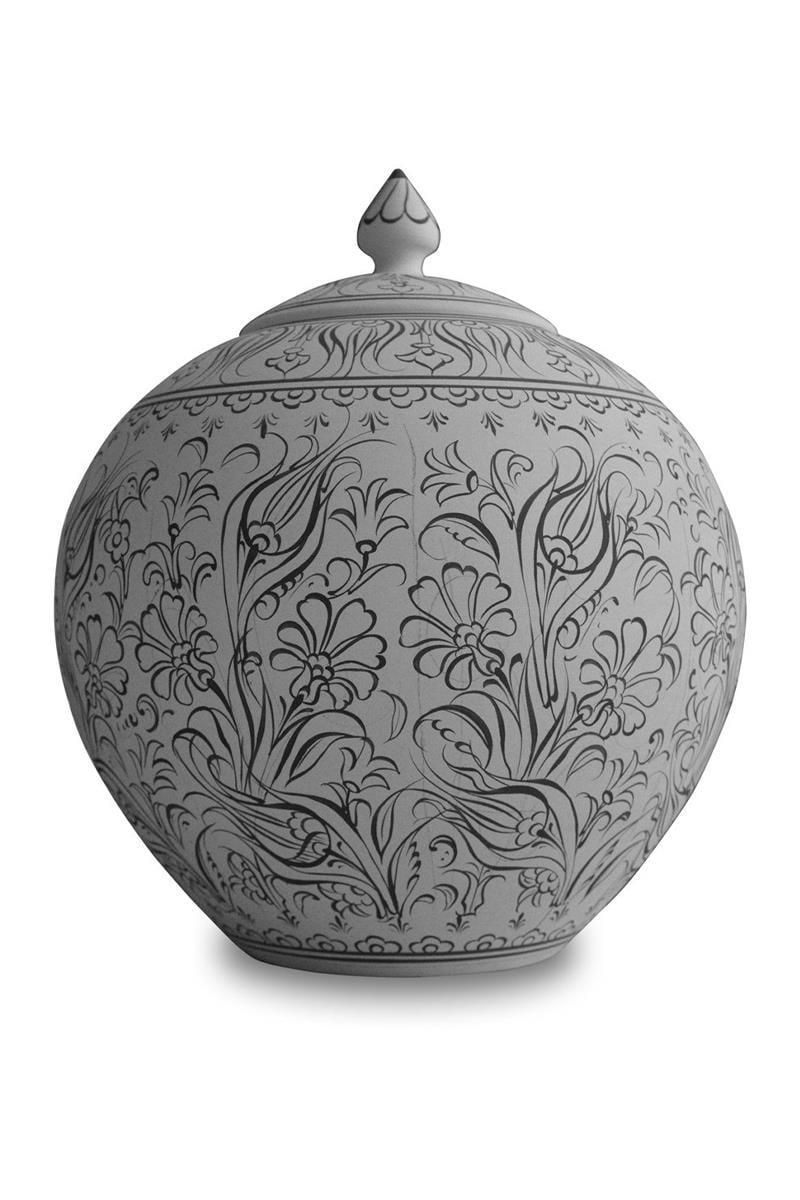 Küre Kavanoz | Kontürlü Desenli