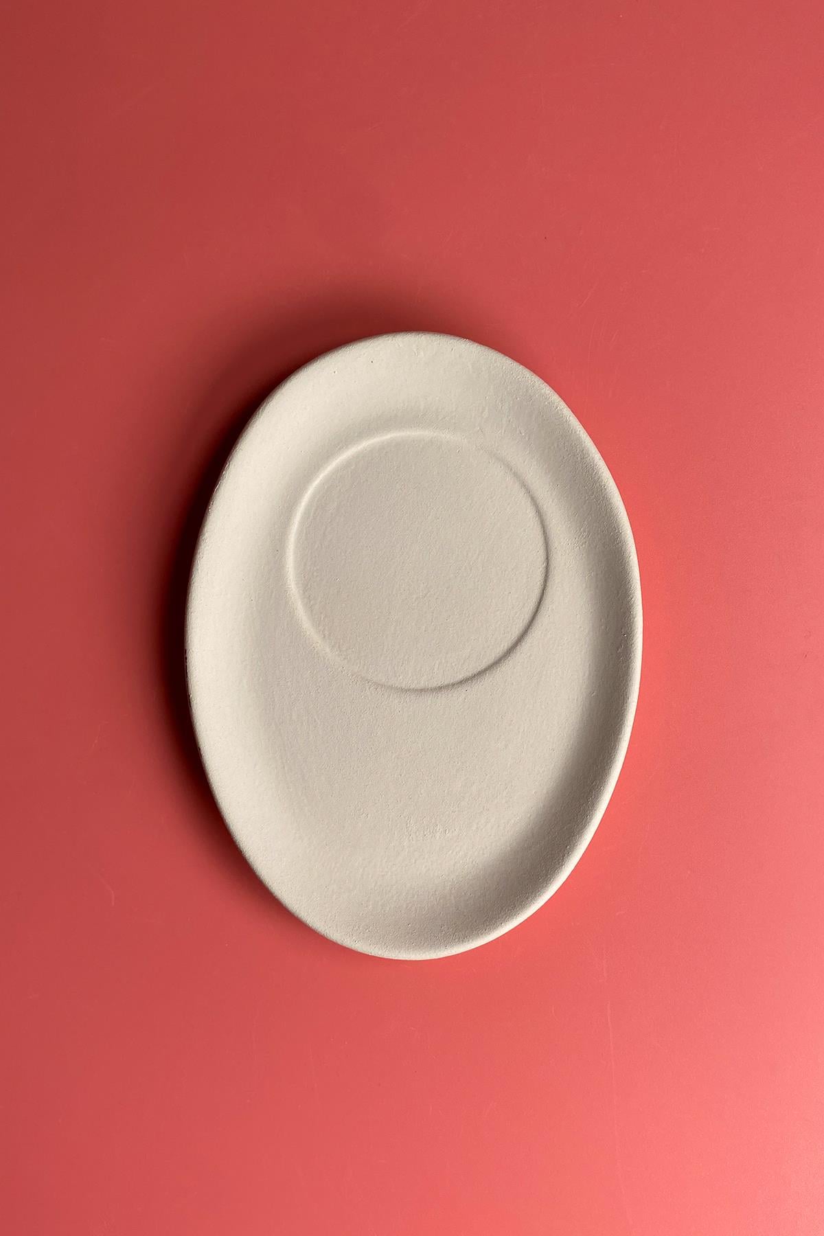 Oval Sunumluk - Seramik Bisküvi