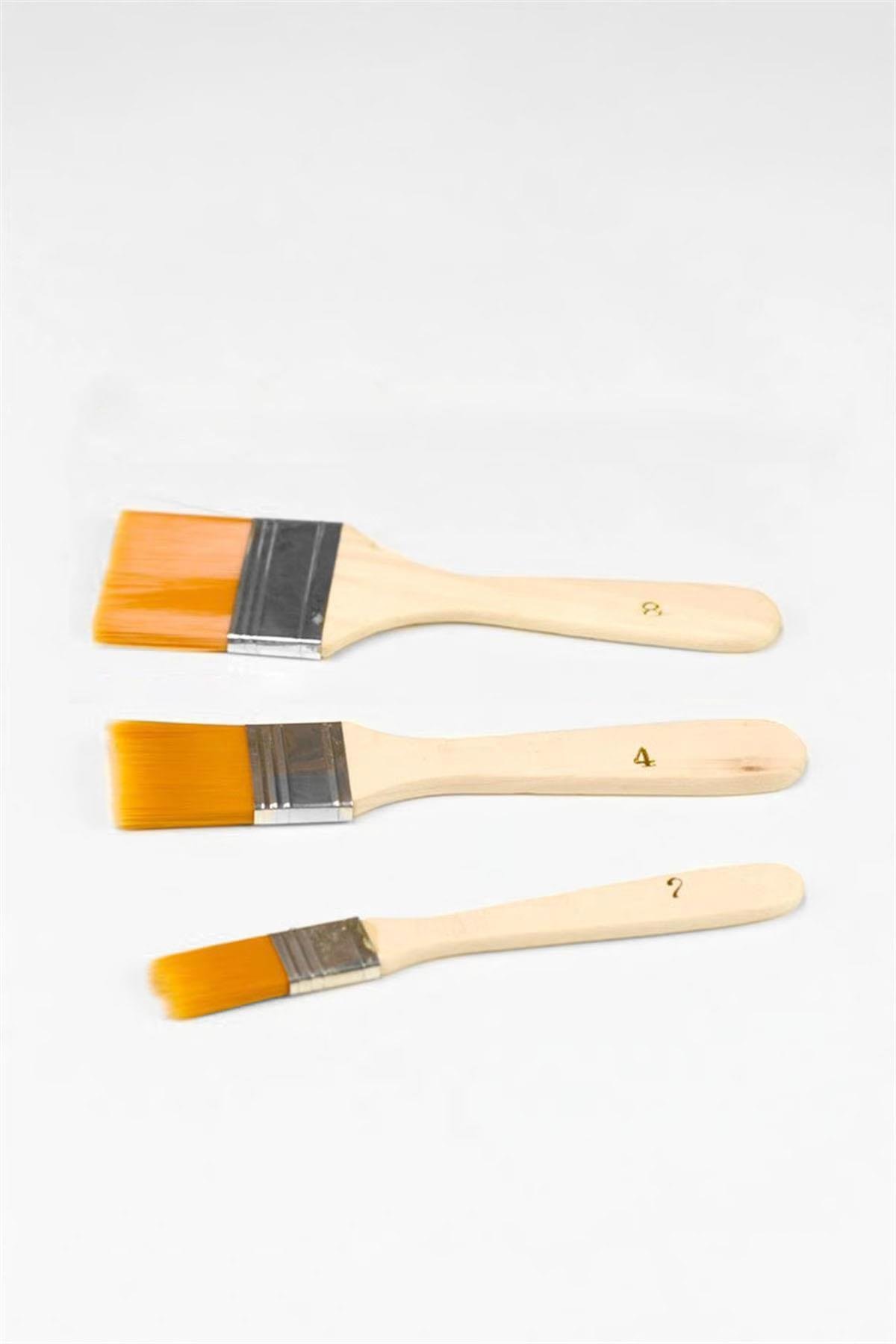 Sır Astar Boyama Fırça Seti 3lü