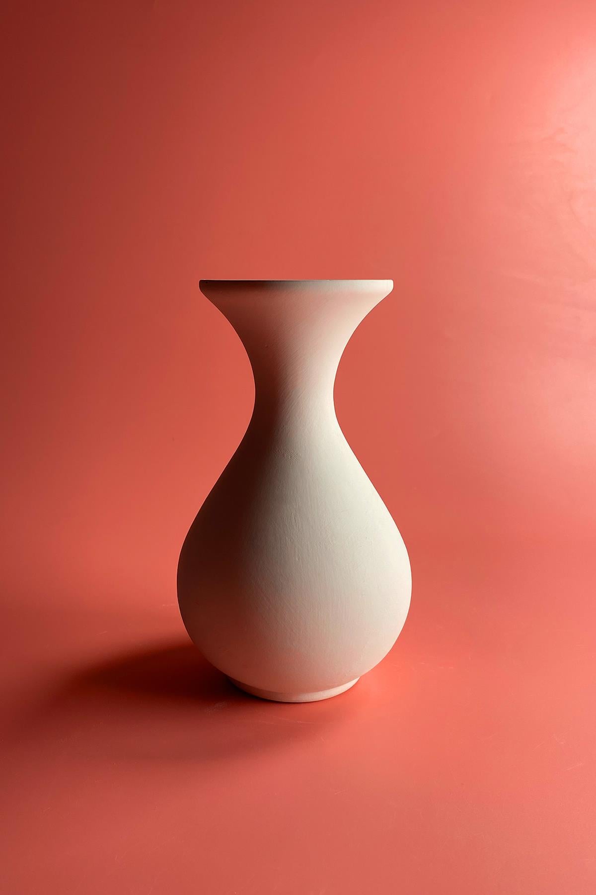 Vase Jacinthe Sans Pied en Biscuit Céramique