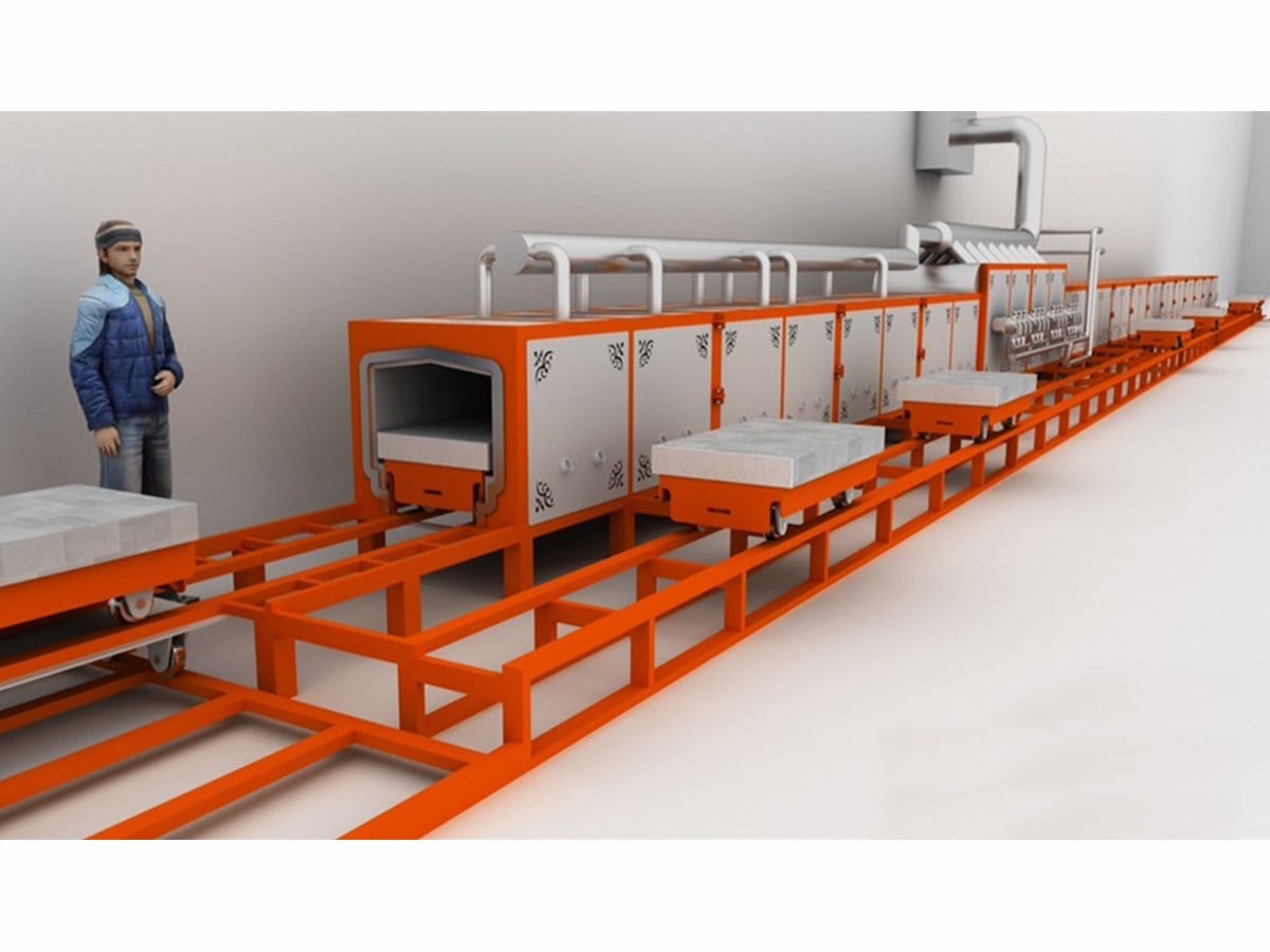 TUNNEL GAS FURNACE WITH TROLLEY