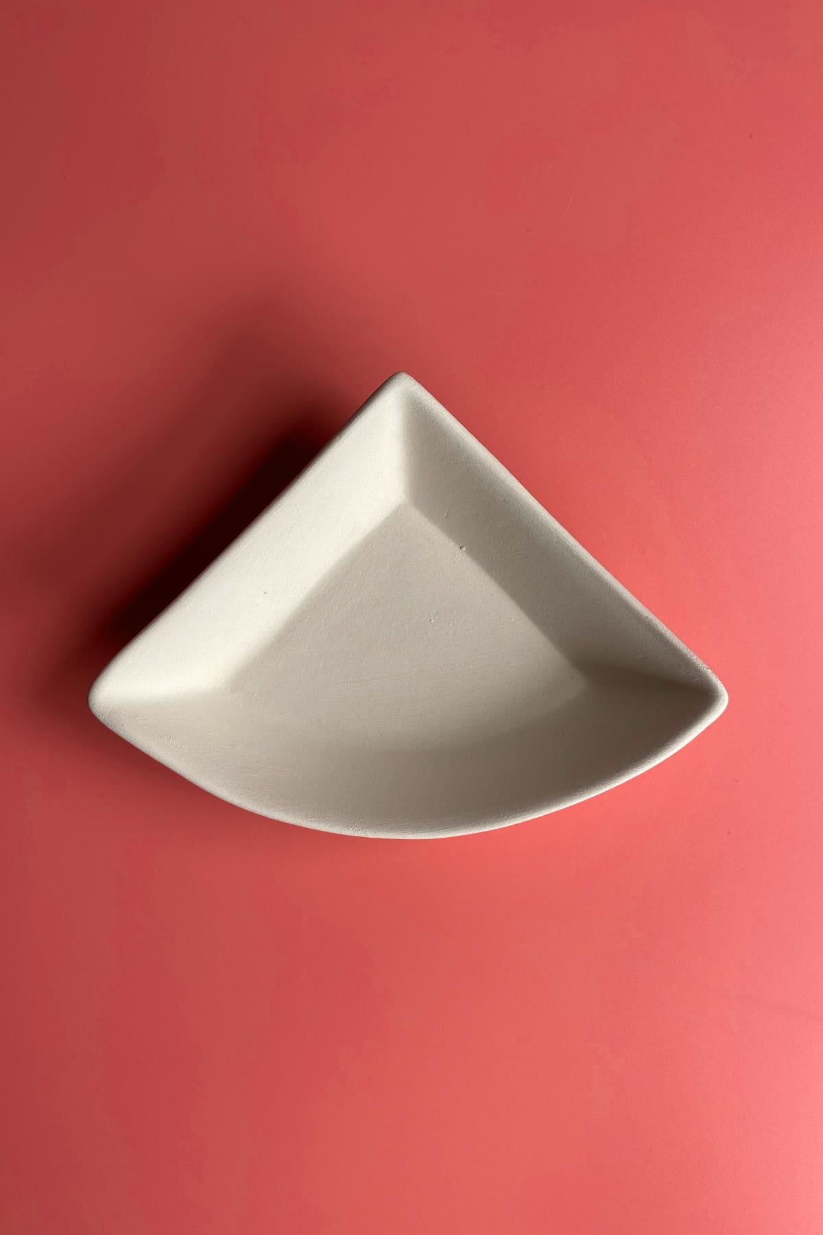 Triangle Appetizers Ceramic Bisque