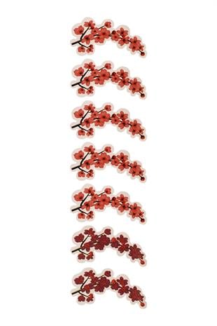 E261-10 Çiçek Desenli Sır Altı Dekal 9 cm