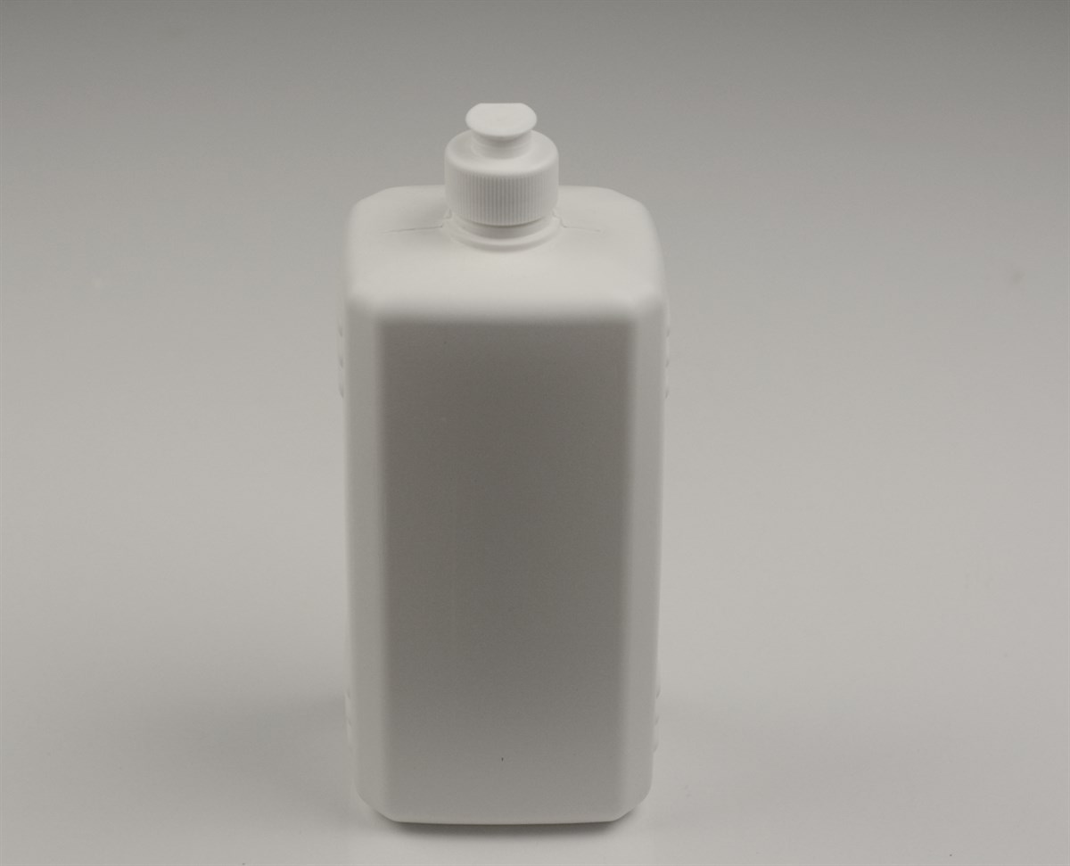 1000cc Angular White Plastic Bottle - Refsan