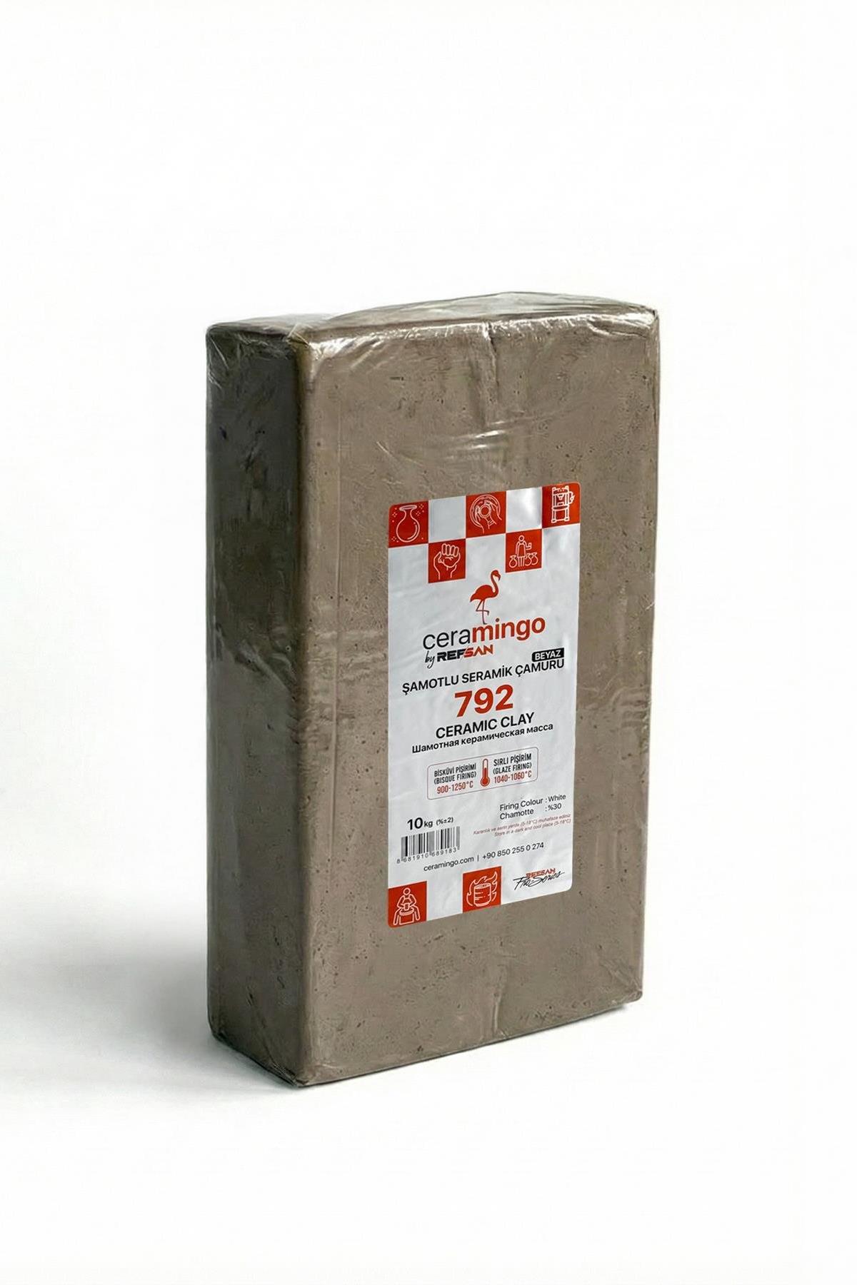 792 Şamotlu Çamur Vakumlu 10 Kg Beyaz