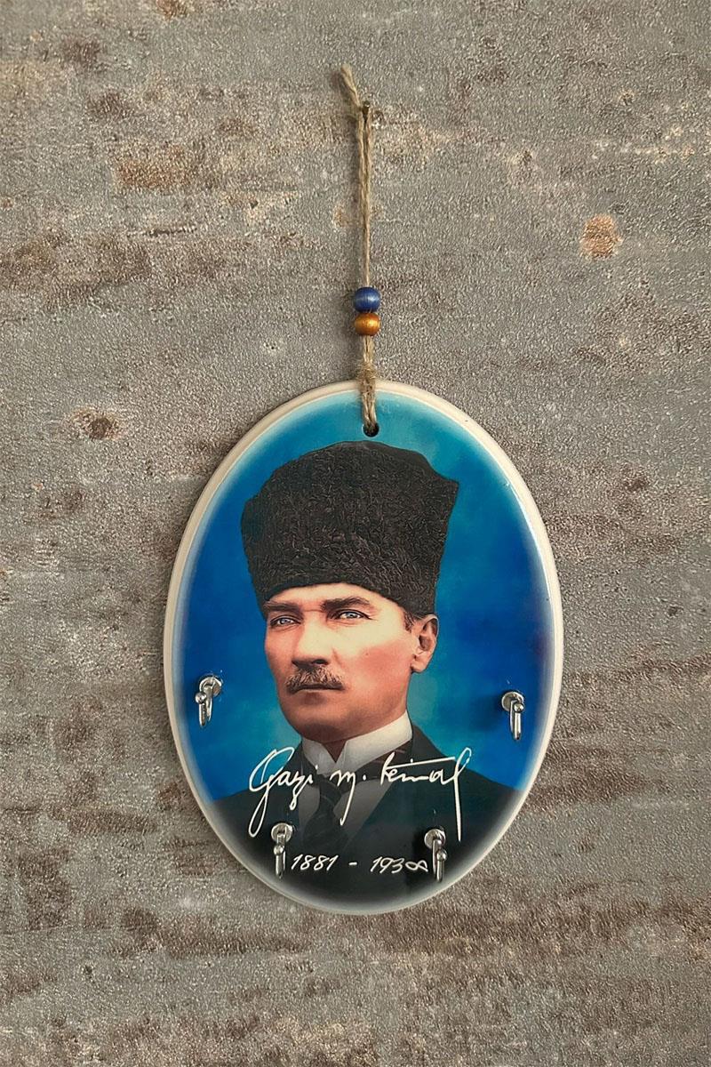 Atatürk Seramik Anahtar Askılığı - Refsan