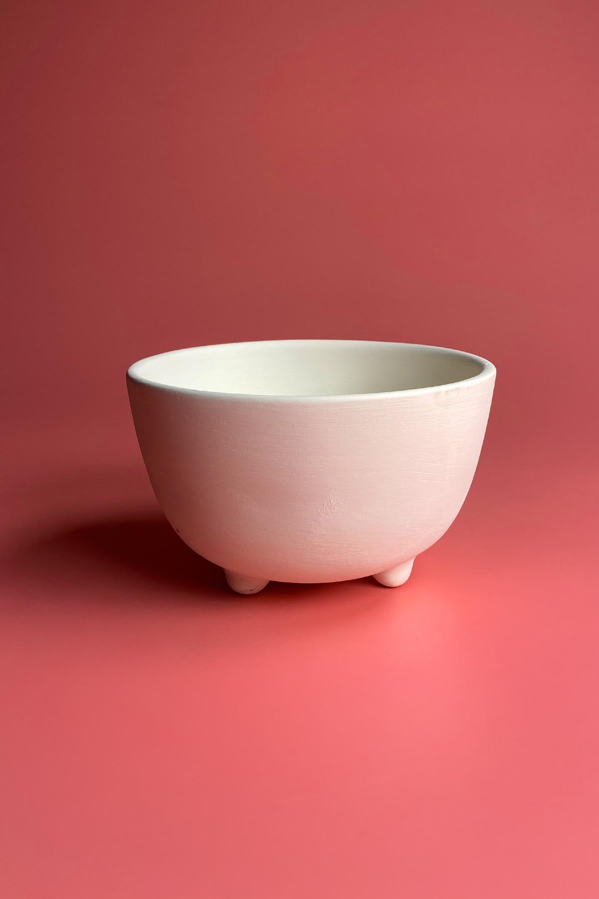 Standing Pot Tile Bisque