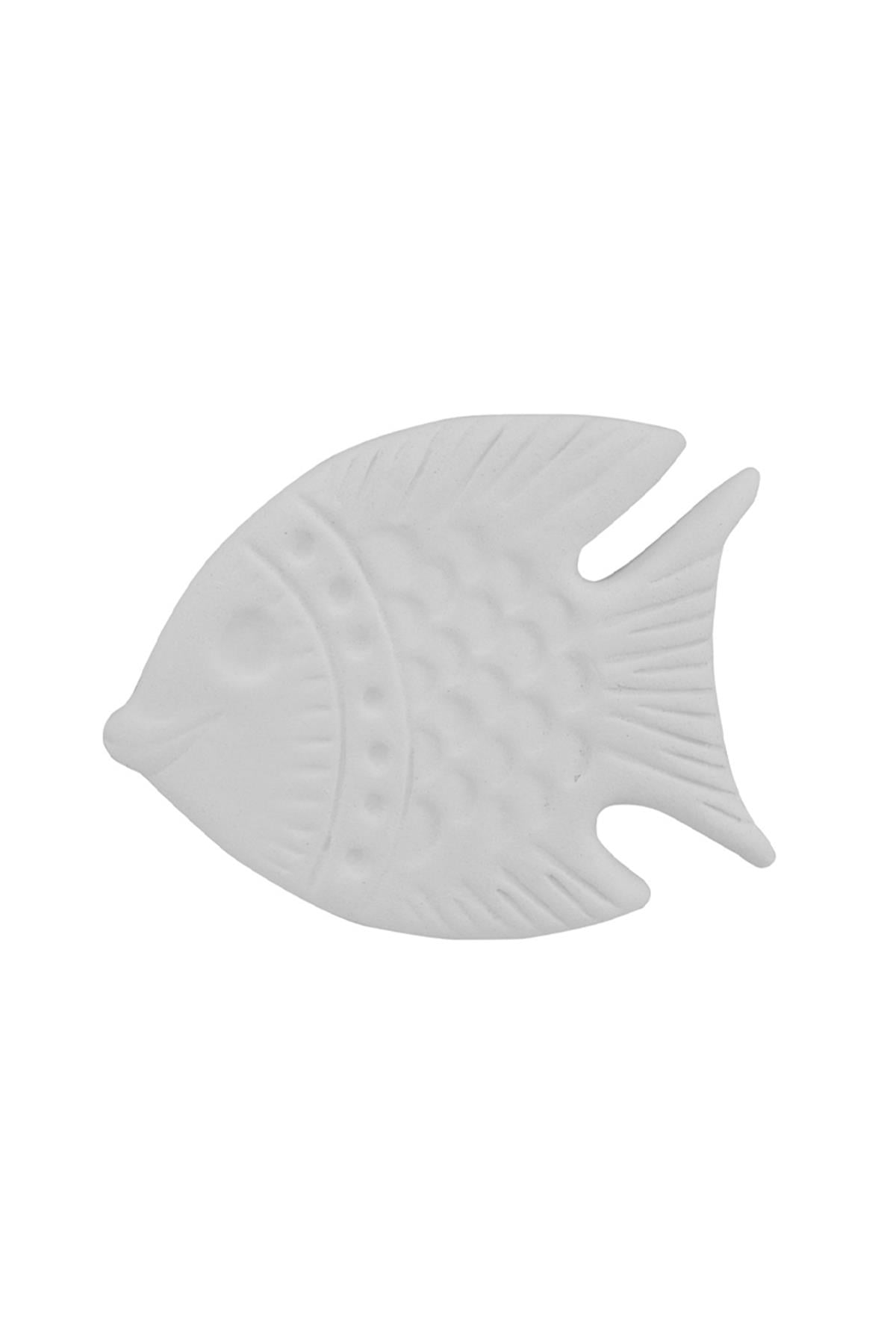 Fish M1 Plaque Ceramic Bisque