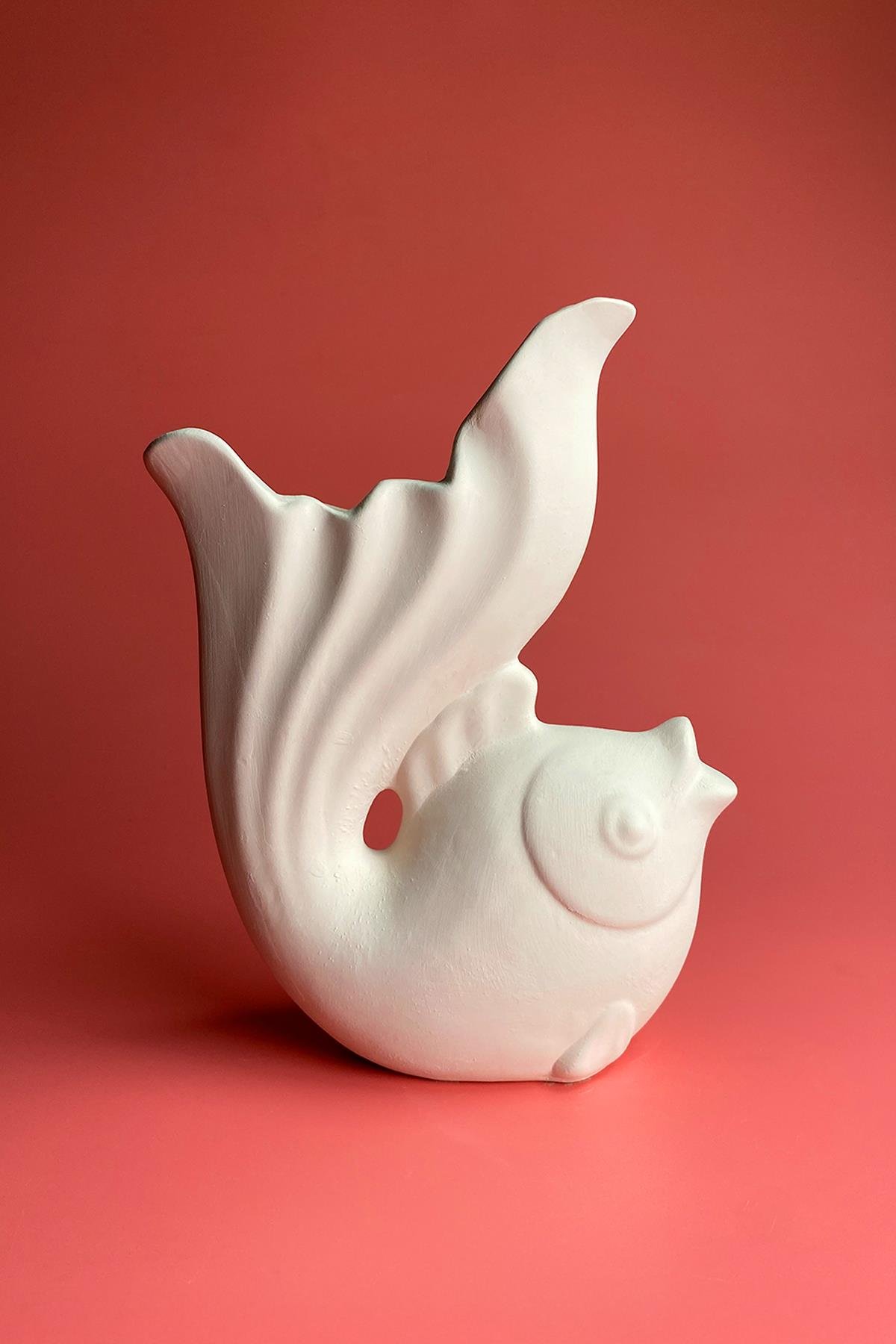 Fish Vase Ceramic Bisque