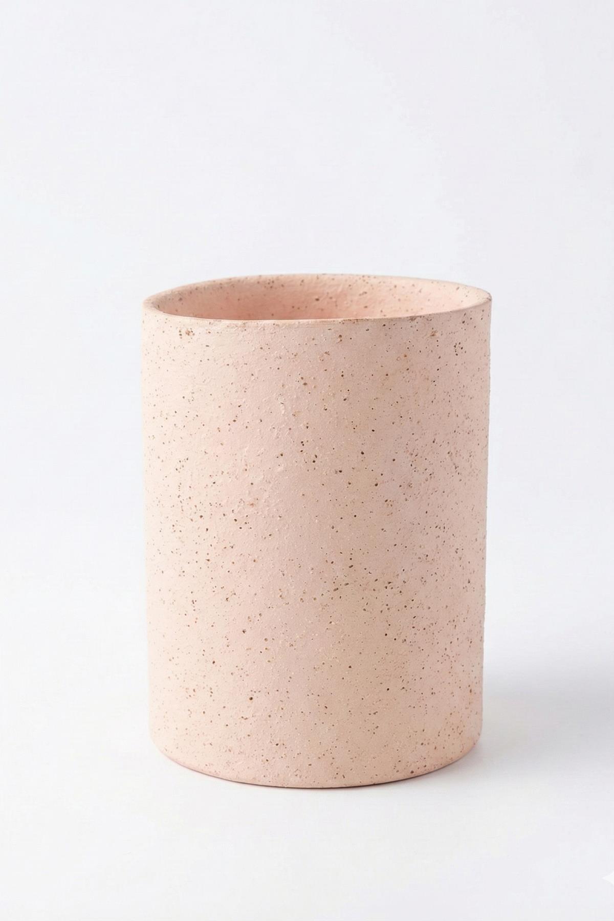 Benekli Silindir Sürahi Stoneware Bisküvi