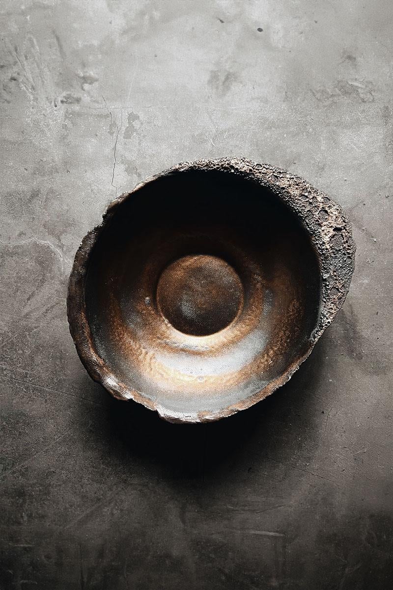 Bronzie Lava El Yapımı Stoneware Seramik Kase