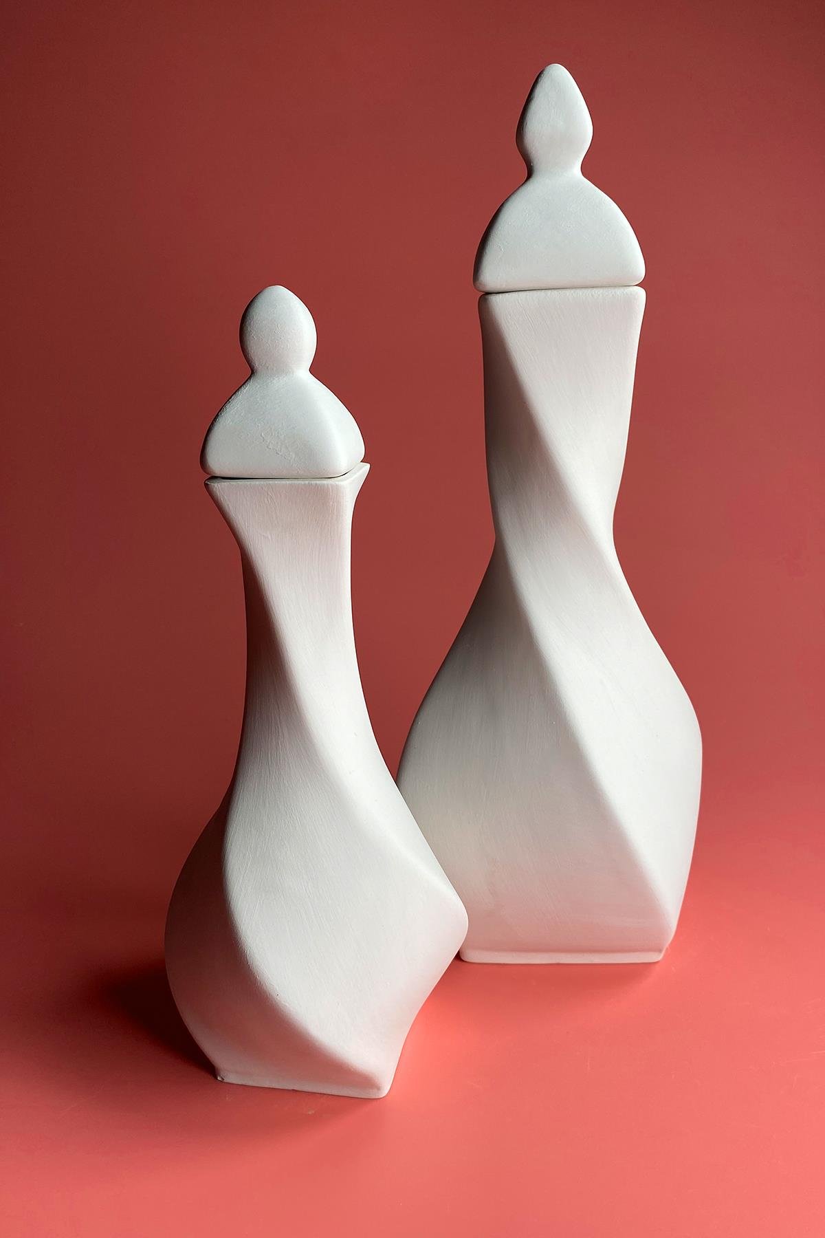 Helix Vase Tile Bisque