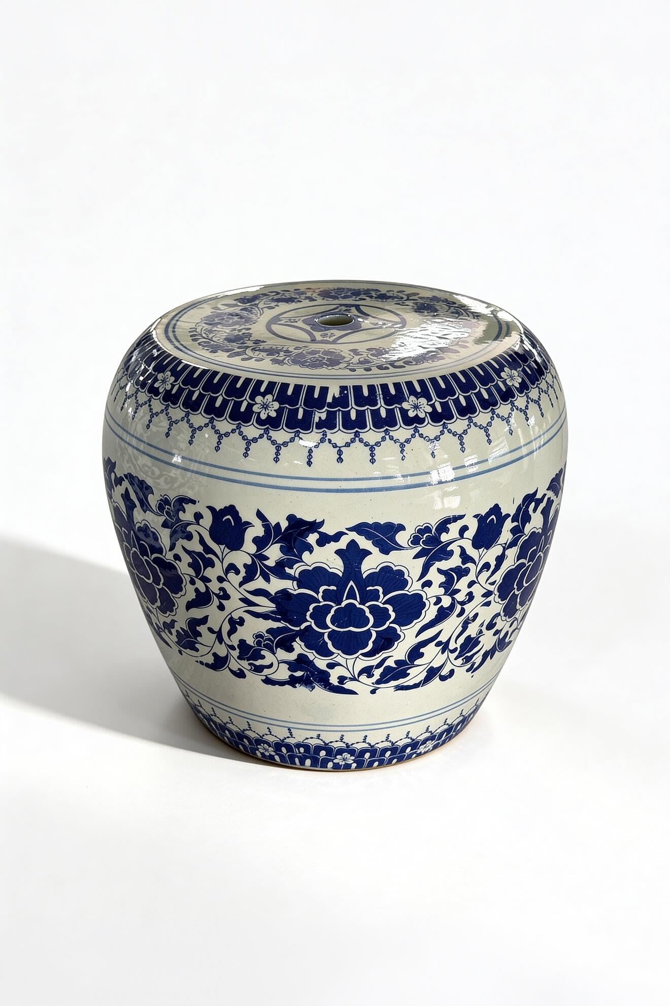 Chinoiserie Dokaratif Porselen Tabure 33x27 cm