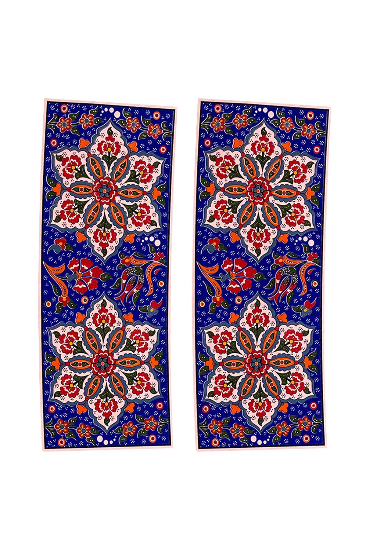 E101-3 Çini Desenli Sır Altı Dekal 9x23 cm