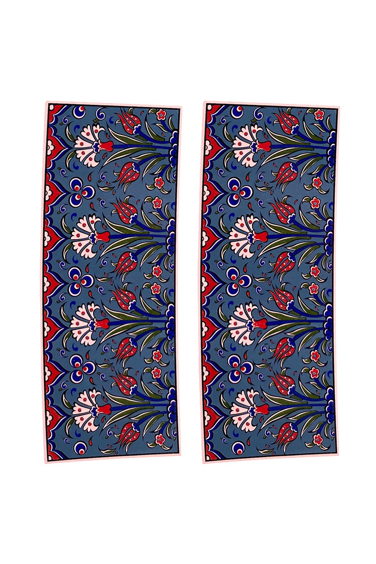 E101-5 Çini Desenli Sır Altı Dekal 9x23 cm