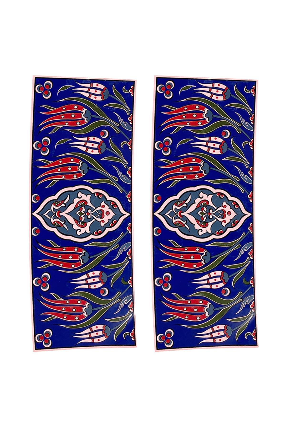 E101-6 Çini Desenli Sır Altı Dekal 9x23 cm