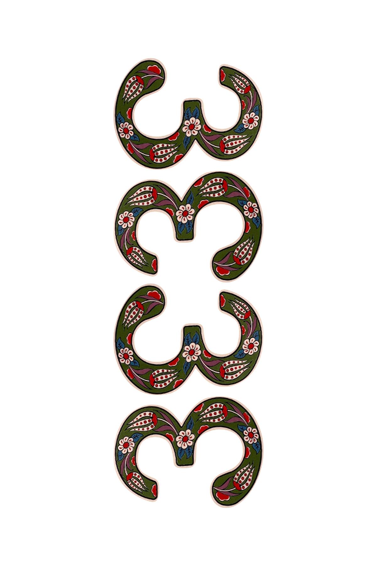 E108-5 Rakam Desenli Sır Altı Dekal 8x12 cm