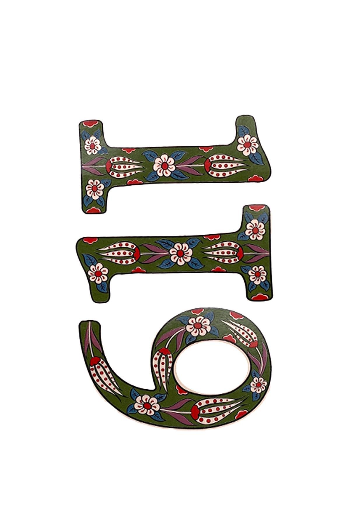 E108-9 Rakam Desenli Sır Altı Dekal 8x12 cm