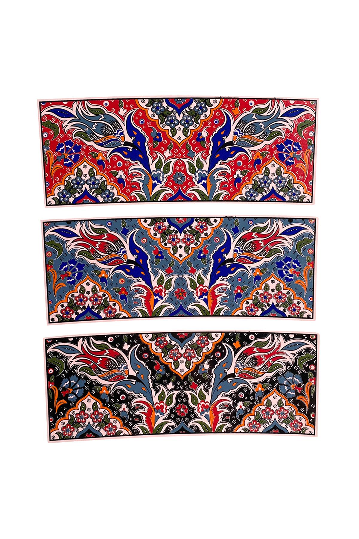 E155-1 Çini Desenli Sır Altı Dekal 25x29 cm