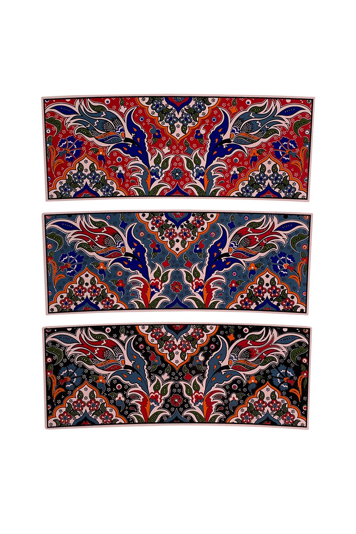 E155-2 Çini Desenli Sır Altı Dekal 25x29 cm