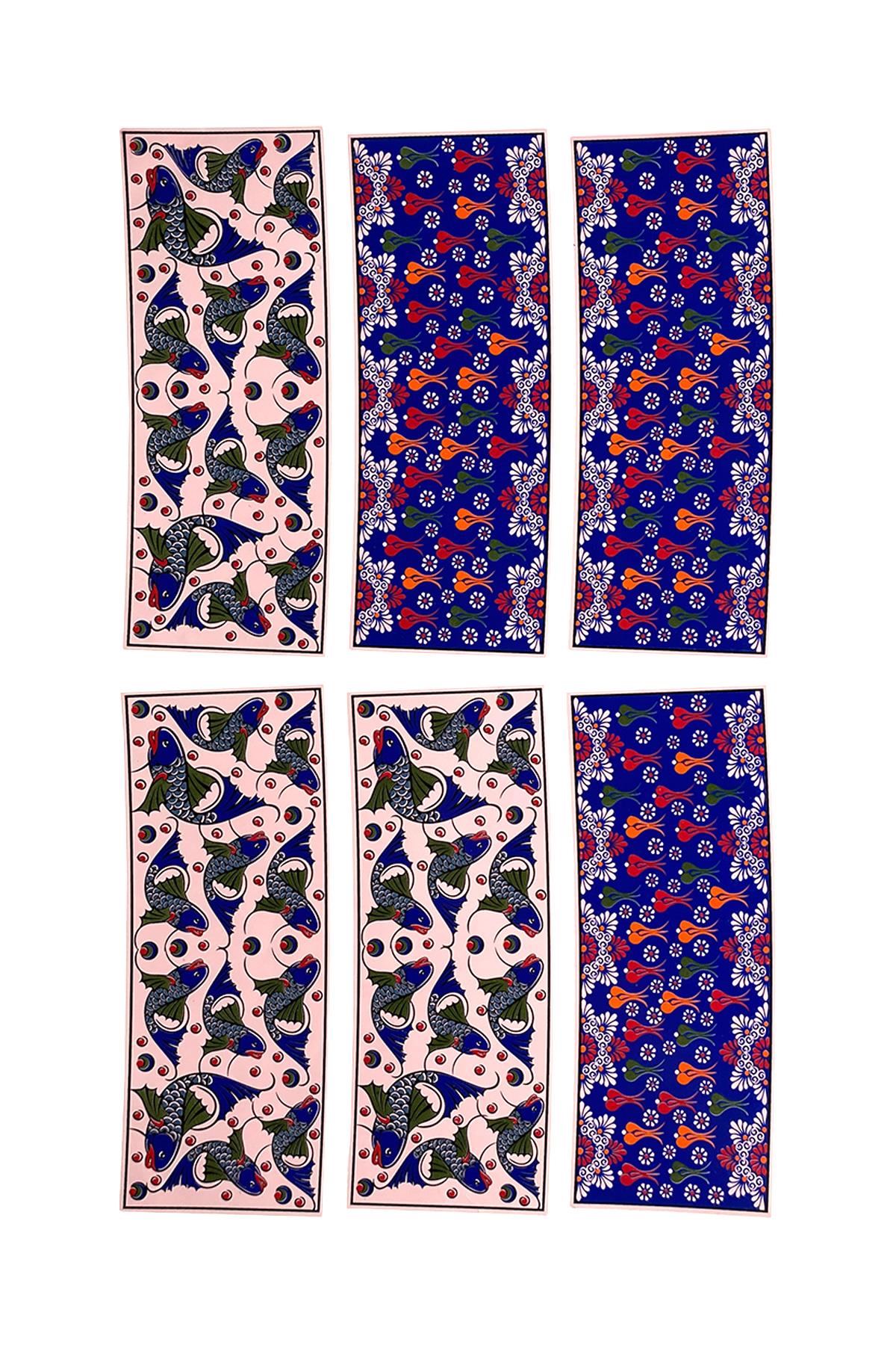 E155-3 Çini Desenli Sır Altı Dekal 30x50 cm