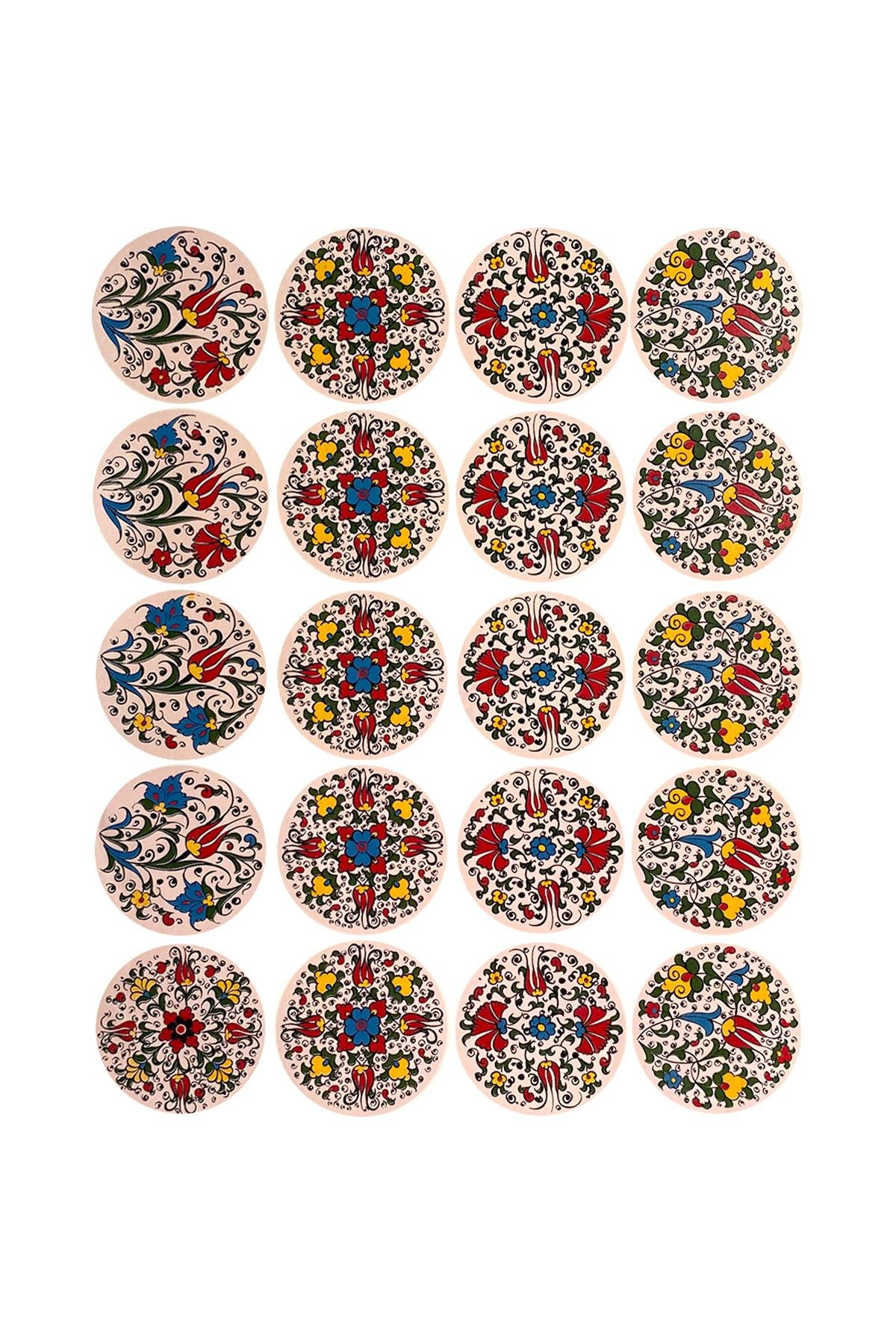 E214-3 Çini Desenli Sır Altı Dekal 25x32 cm