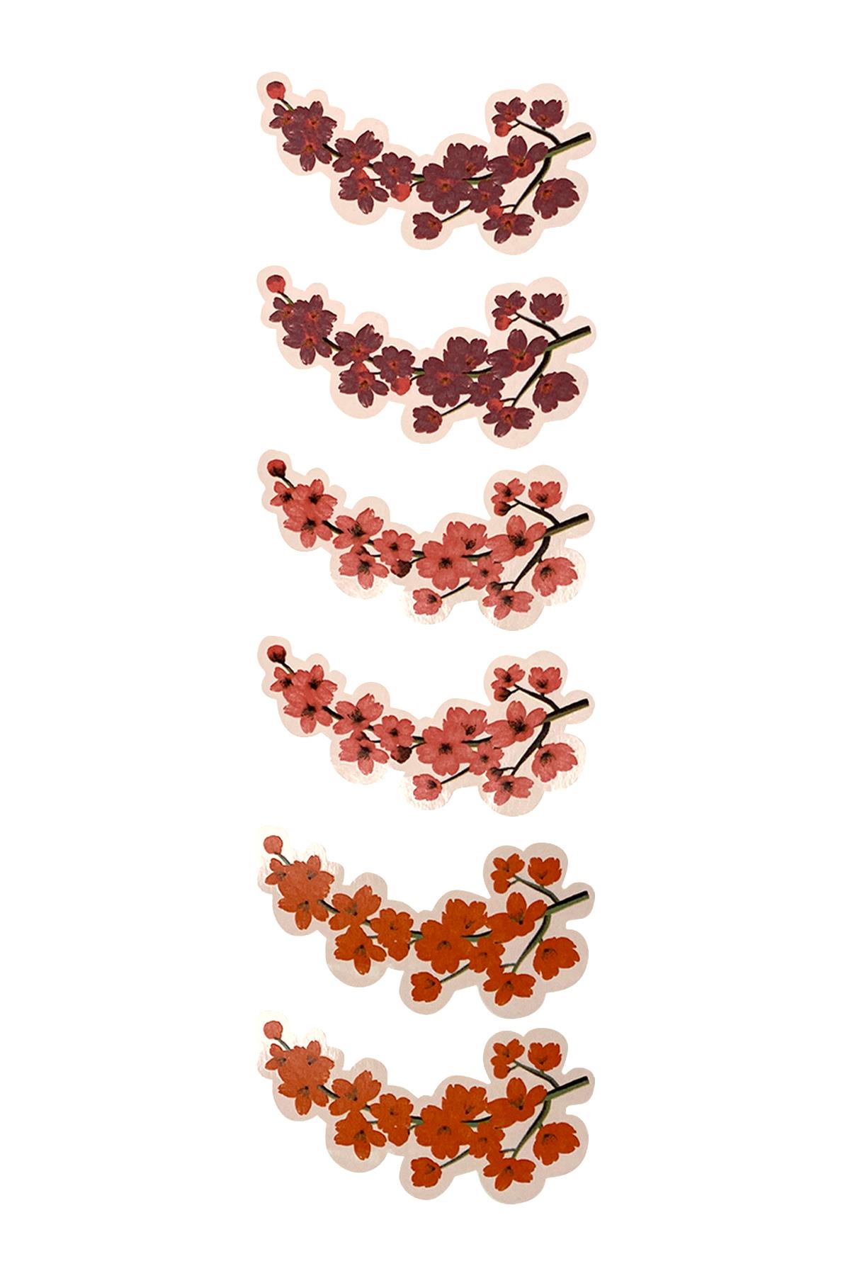 E261-9 Çiçek Desenli Sır Altı Dekal 11 cm