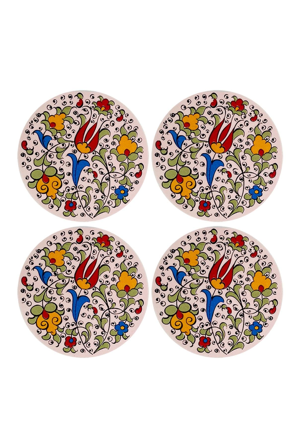 E262-9 Çini Desenli Sır Altı Dekal 6 cm