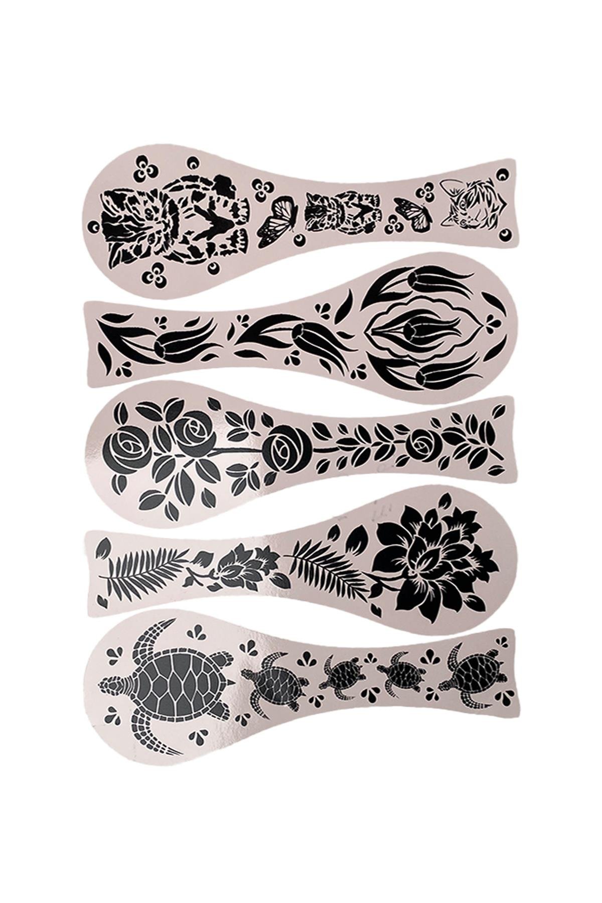 E264-2 Çini Desenli Sır Altı Dekal 24 cm