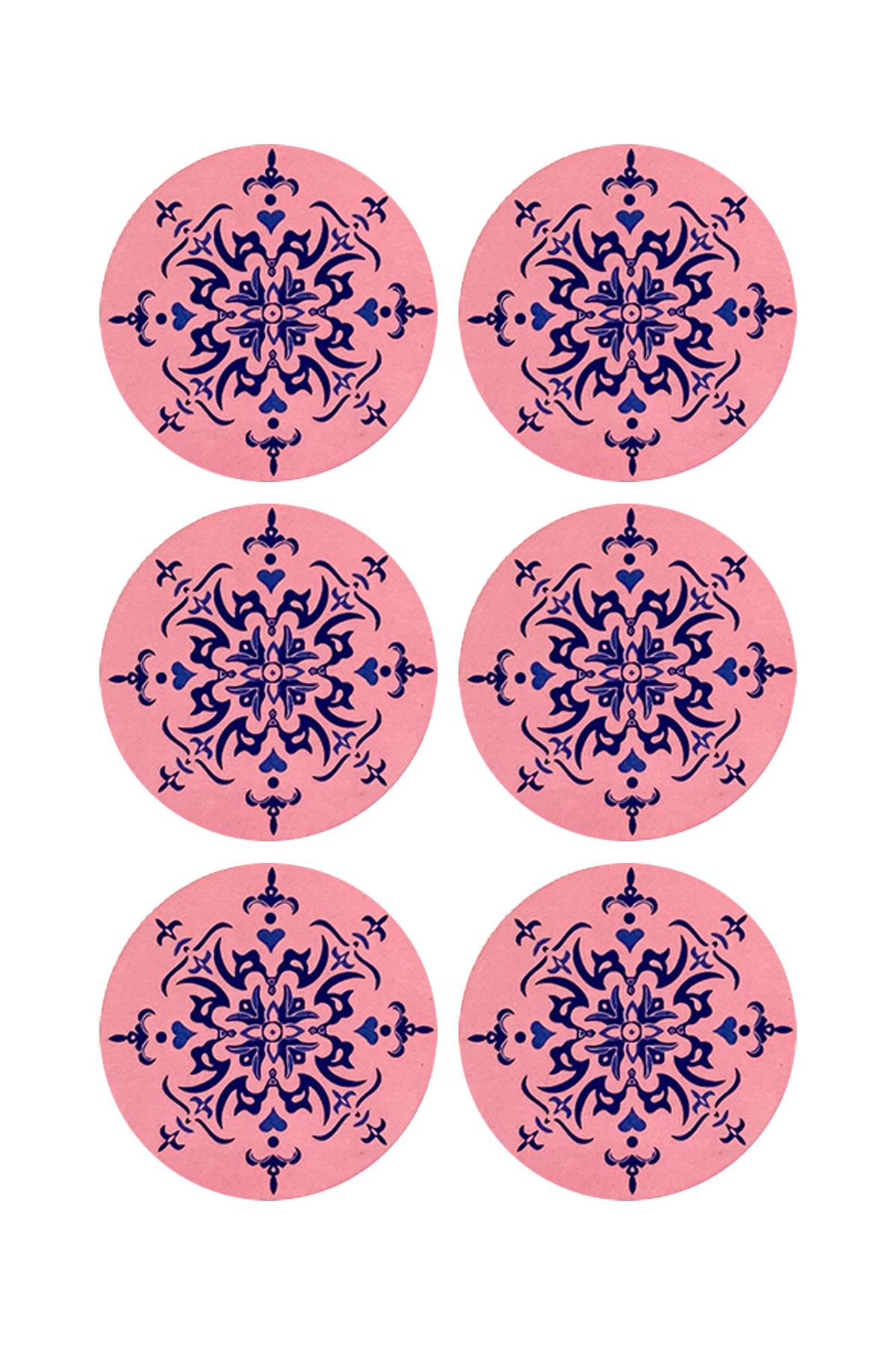 E292-4 Çini Desenli Sır Altı Dekal 7 cm