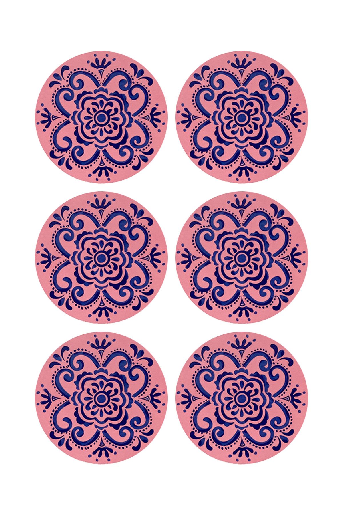 E292-5 Çini Desenli Sır Altı Dekal 7 cm