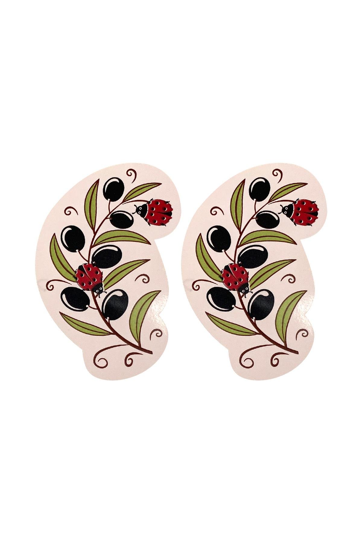 E306-7 Uğur Böceği Desenli Sır Altı Dekal 7x12 cm