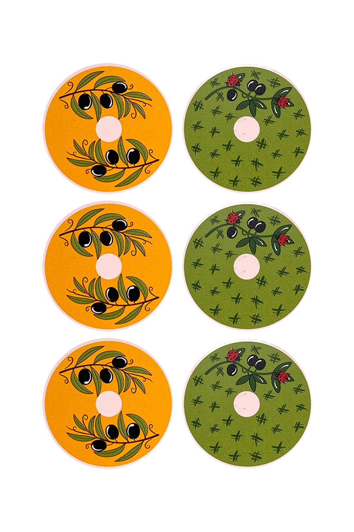 E344-8 Çini Desenli Sır Altı Dekal 7 cm