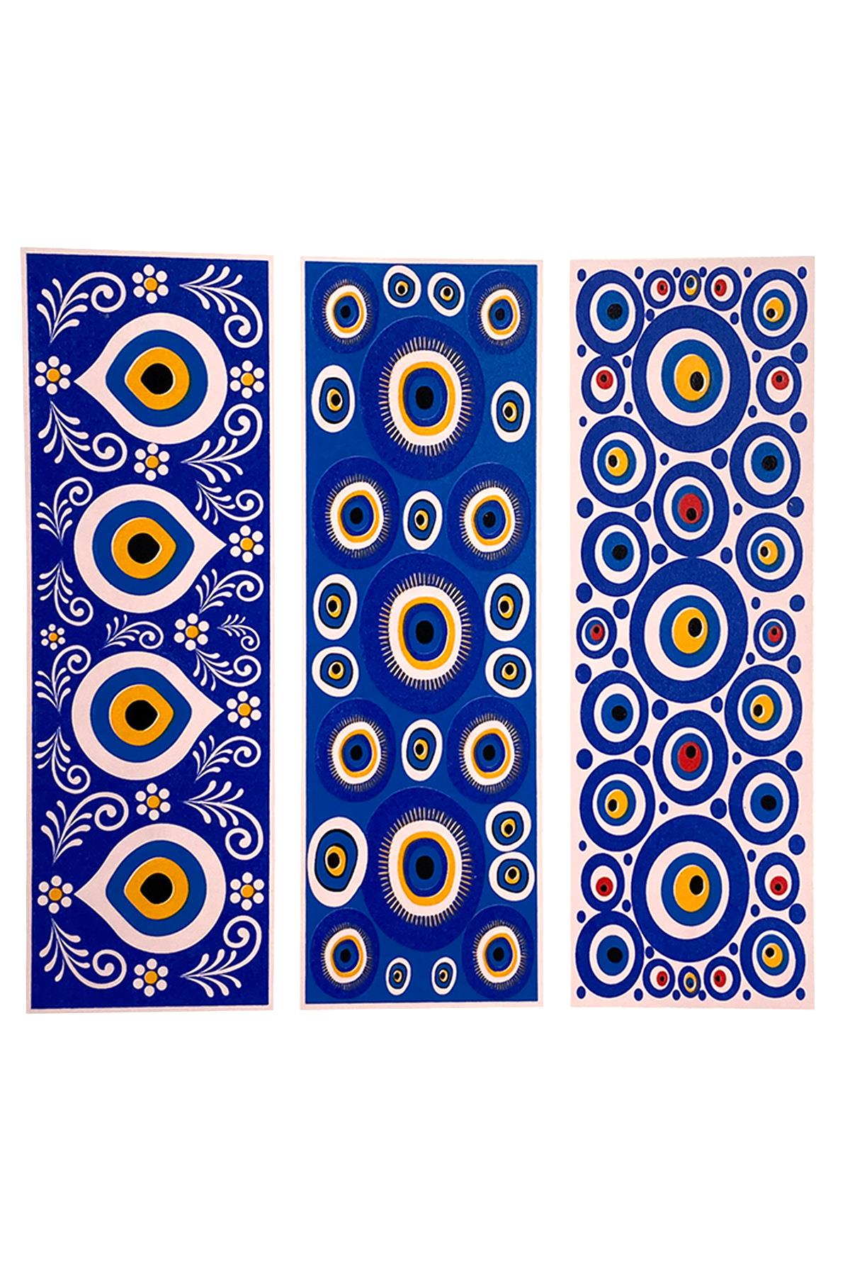 E488-10 Çini Desenli Sır Altı Dekal 7x21 cm