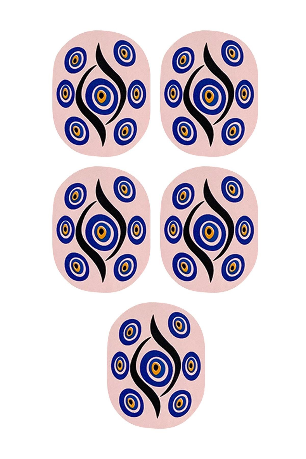 E488-2 Çini Desenli Sır Altı Dekal 4x6 cm