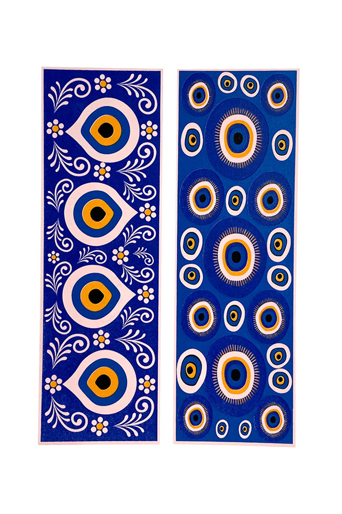 E488-6 Çini Desenli Sır Altı Dekal 7x21 cm