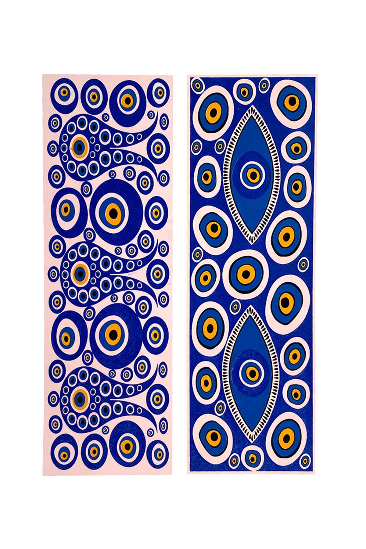 E488-7 Çini Desenli Sır Altı Dekal 7x21 cm