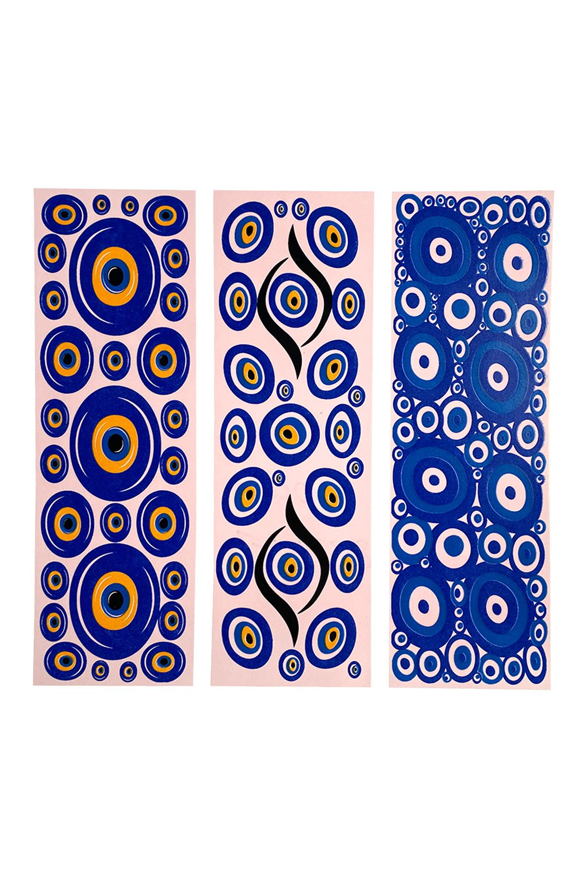 E488-8 Çini Desenli Sır Altı Dekal 7x21 cm