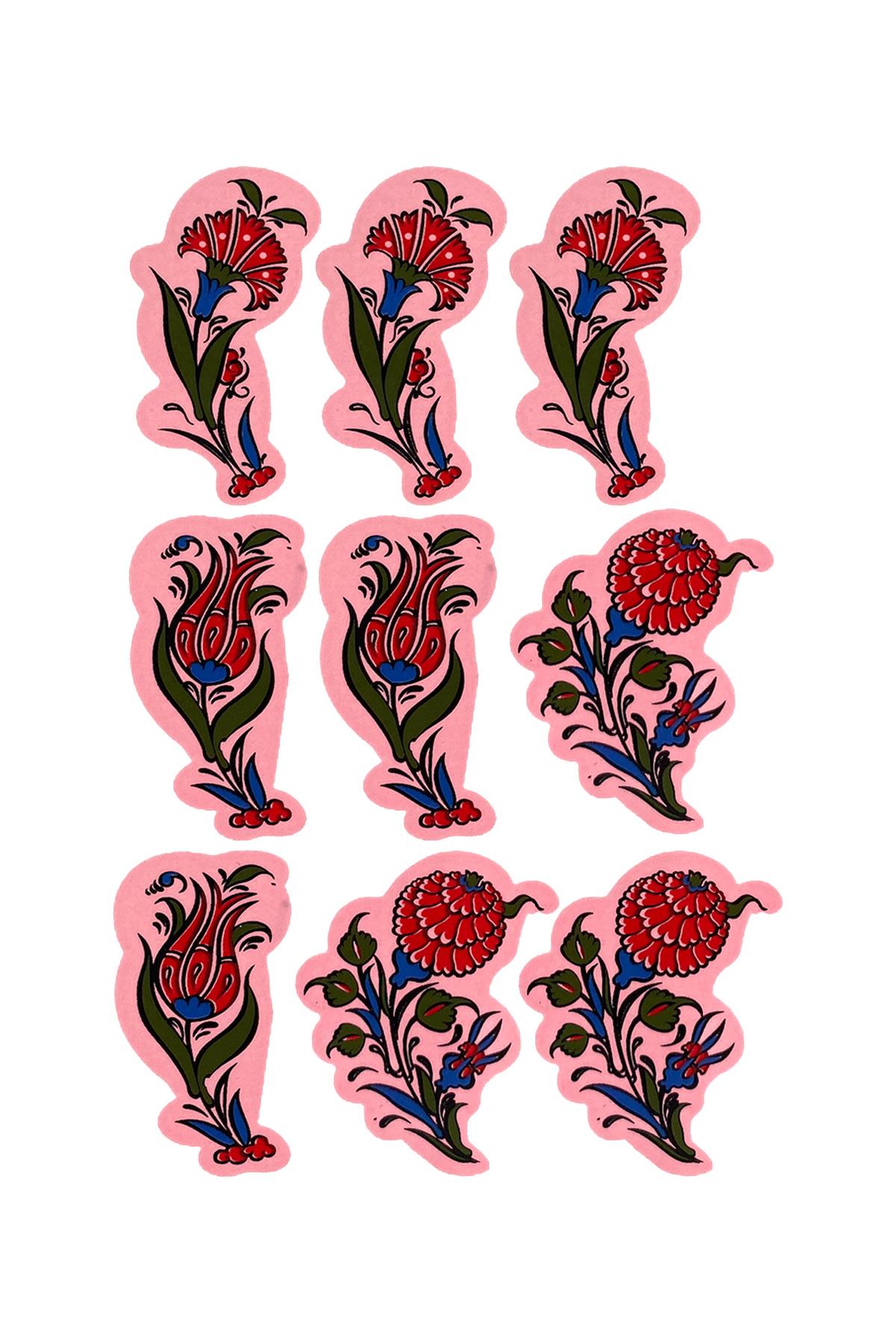 E005-4 Çini Desenli Sır Altı Dekal 7 cm