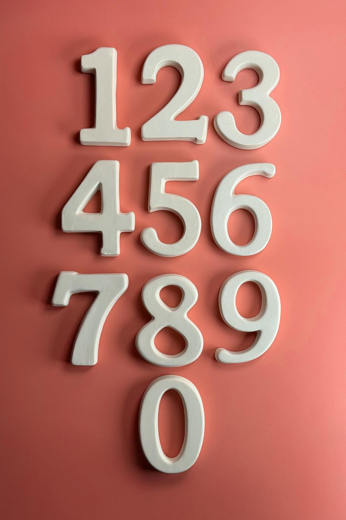 Kapı Numarası - Seramik Bisküvi