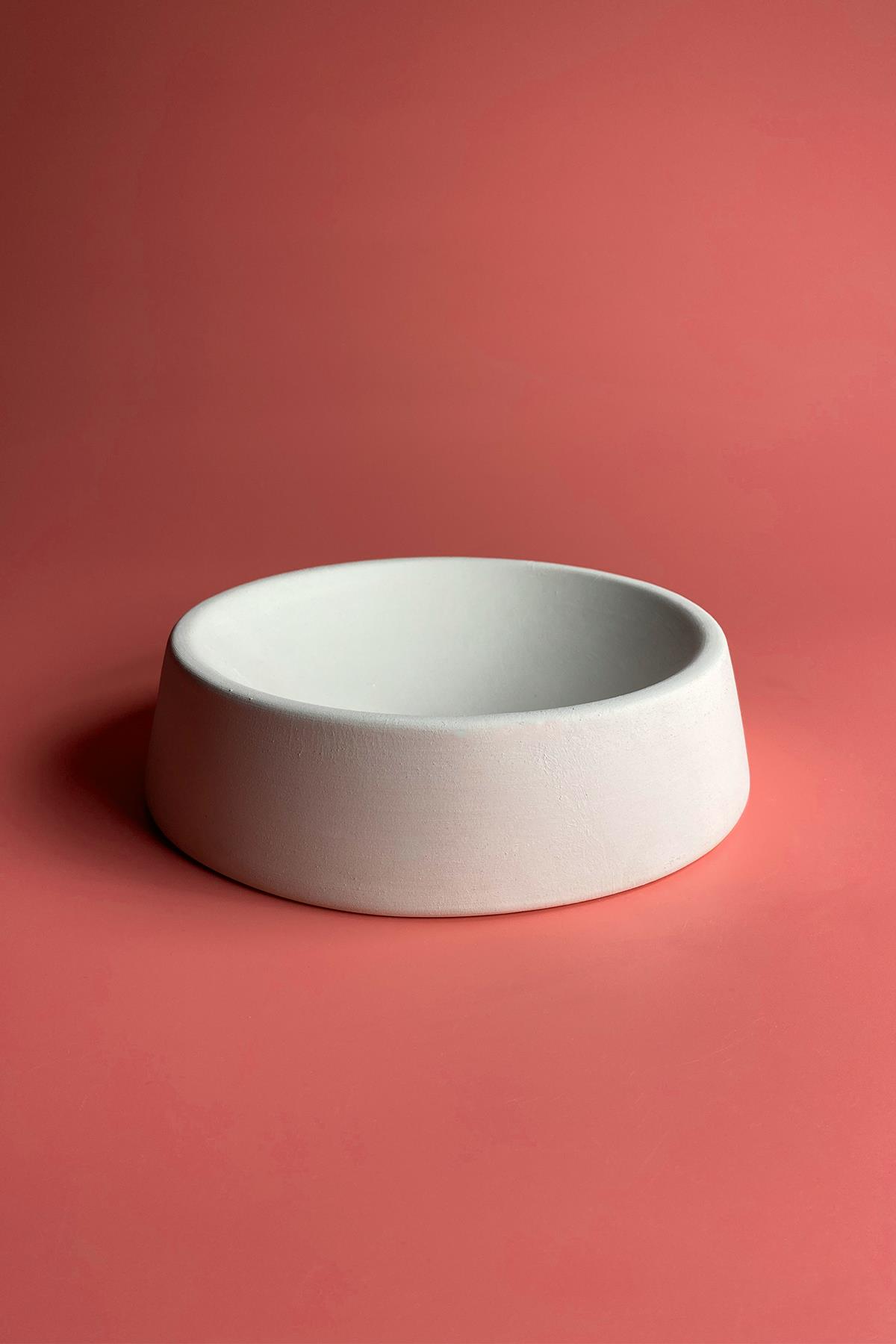 Тарелка для еды кошек и собак керамическая бисквит