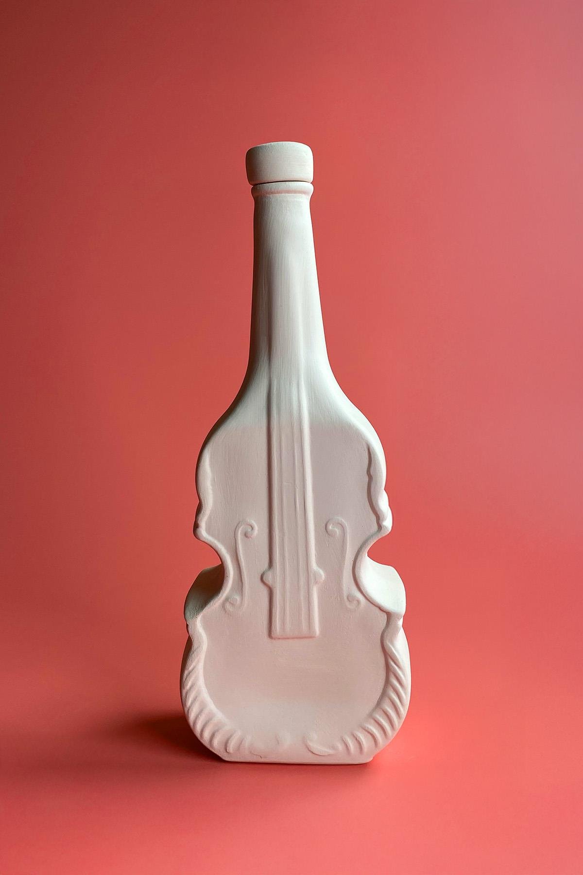 Keman Şişe - Seramik Bisküvi