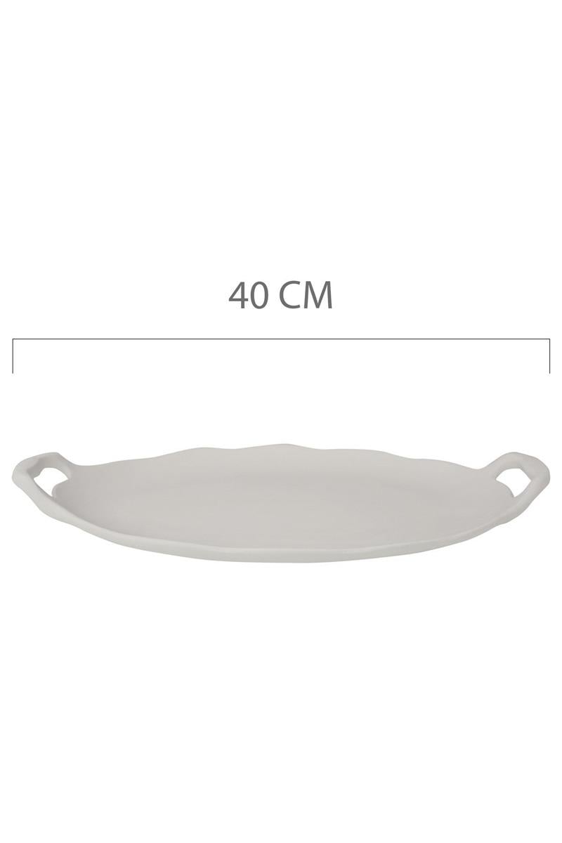 Tray With Handle Ceramic Bisque