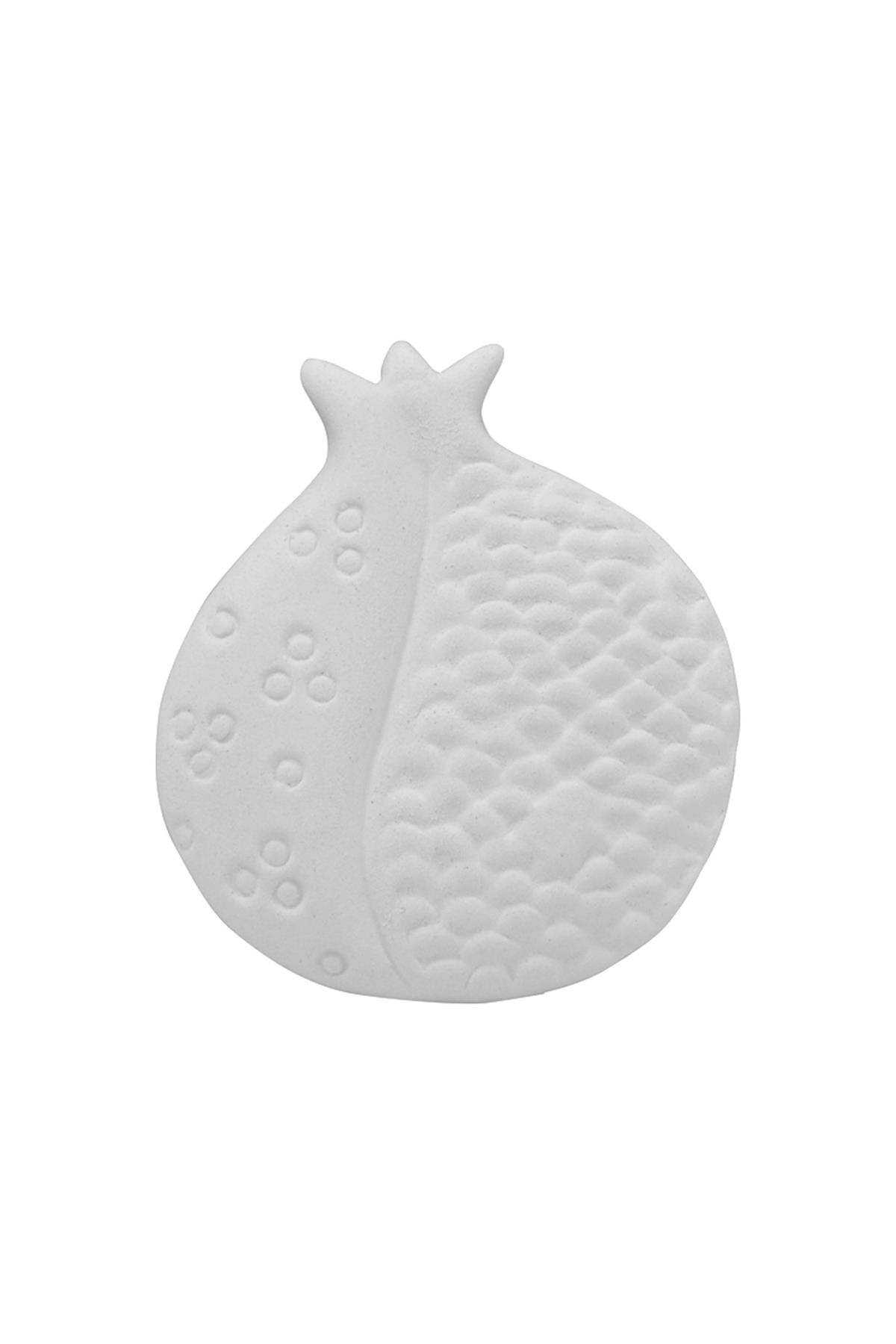 Pomegranate Plaque Ceramic Bisque